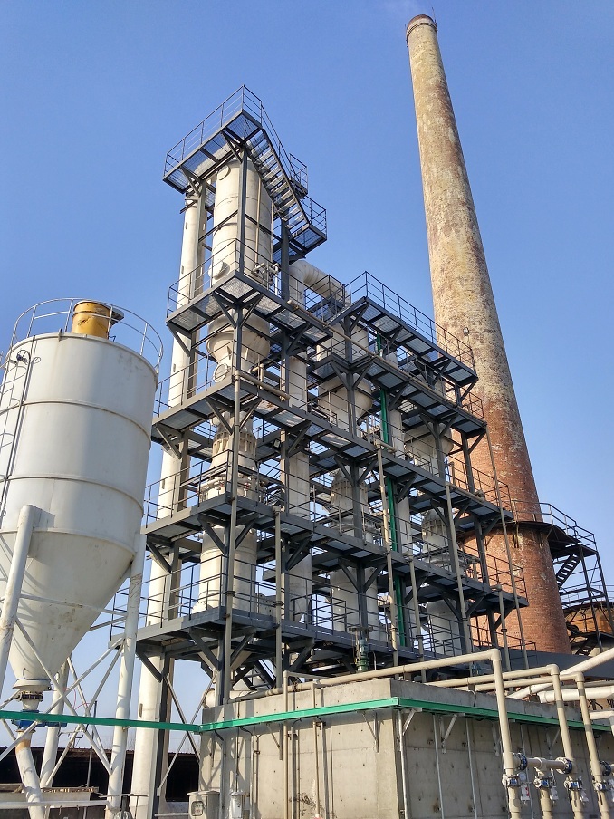 反射爐氣動乳化脫硫塔脫硫、脫硝、除塵、消白一體化